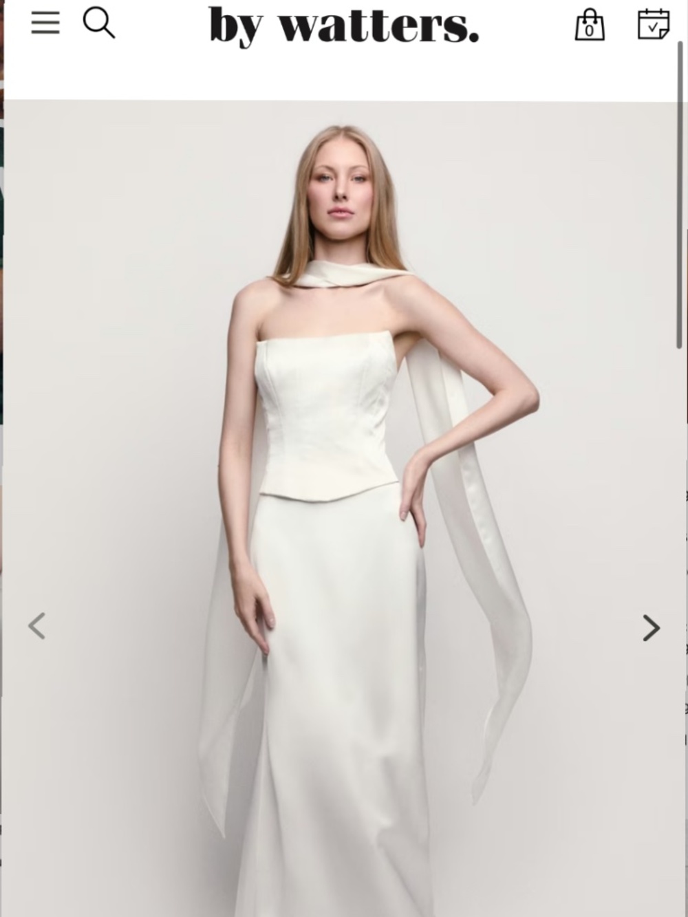 By Watters Teddy white maxi dress (wedding dress)